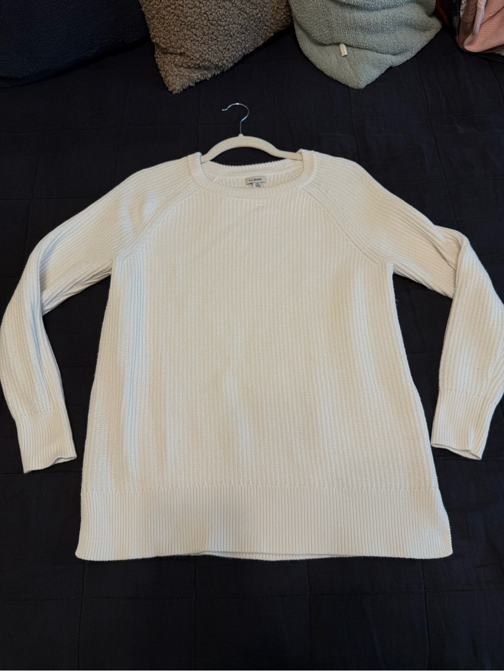 L.L. Bean Cream Crewneck Sweater